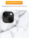 R2B iPhone 13 Hoesje Marmer + Screenprotector