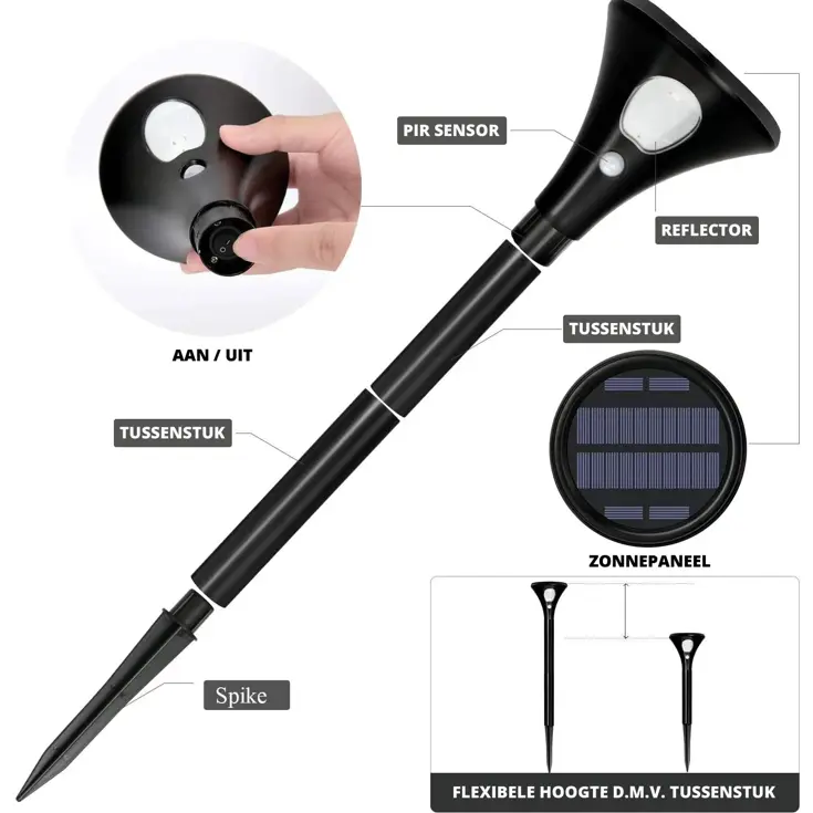 Solar Lamp - Spike - 2-stuks