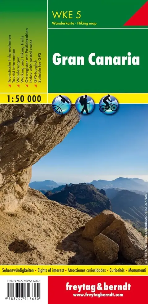 Wandelkaart WKE5 Gran Canaria Noord  Zuid