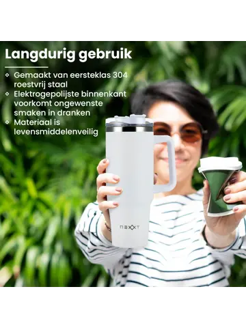 Nexxt Thermosbeker met Rietje - 1,2 Liter