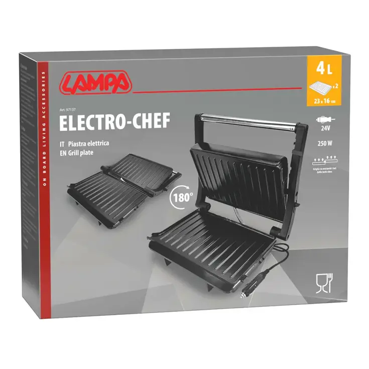 Electro-Chef grillplaat 24V 250W 10A compact