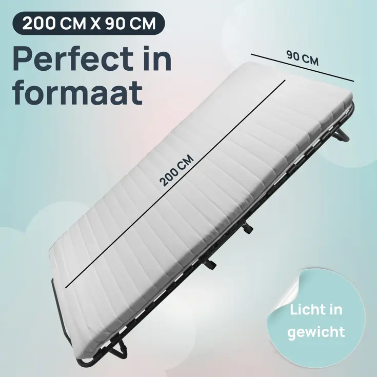 Troonz Opklapbed Deluxe - 90 x 200 cm - Set