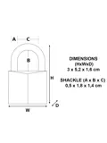 Hangslot - 30mm - O5mm