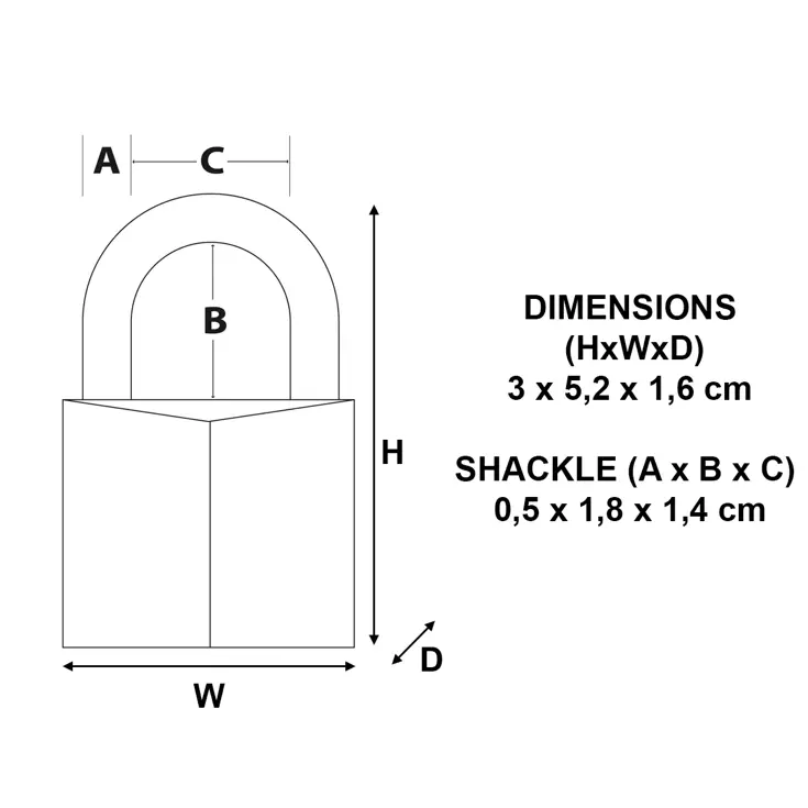Hangslot - 30mm - O5mm