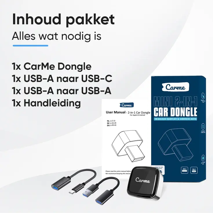 Mini 2-in-1 CarPlay & Android Auto Dongle V3