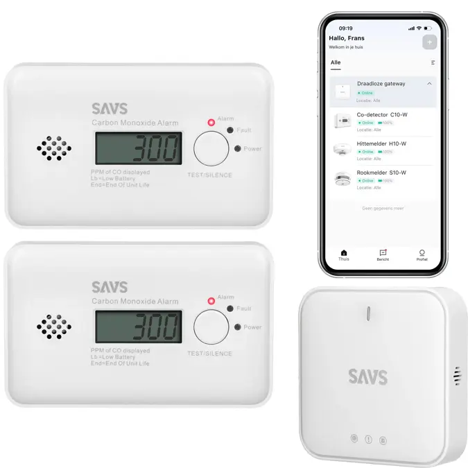 LinkSmart bundel 2 CO-melders, 1 Gateway