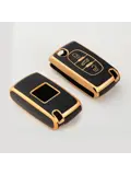 TPU Sleutelhoesje voor Peugeot goud D3