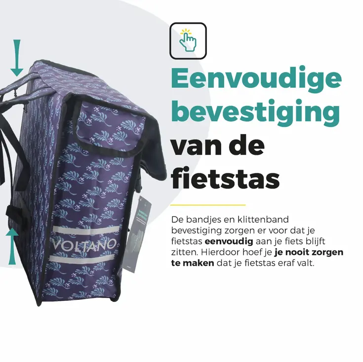 Voltano Dubbele Fietstas Floral Elegance