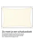 Schaduwdoek vierkant - 3.6x3.6m - 5-dlg