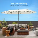 LifeGoods Dubbele Parasol – 270x460cm