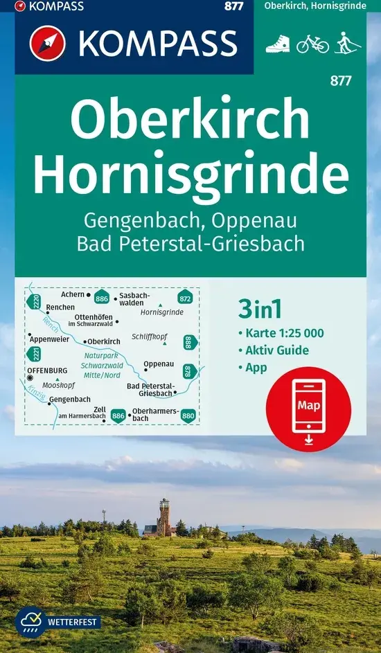 Wandelkaart WK877 Oberkirch - Hornisgrinde