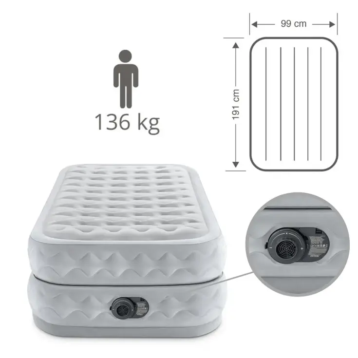 Luchtbed - Intex - 1P - 99x191 + Pomp