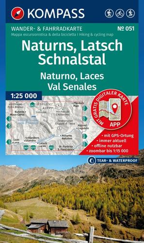 Wandelkaart WK051 Naturns - Latsch