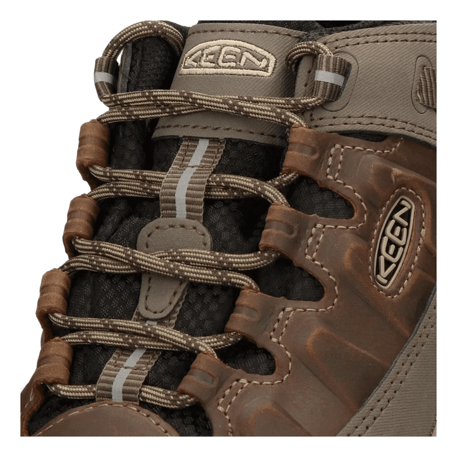 KEEN Targhee 3 Mid waterdichte wandelschoenen voor heren, Zwart Olijf Gouden Bruin, 10.5 UK Wide