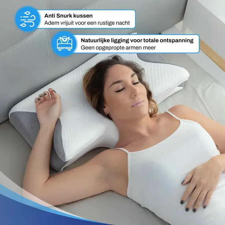 Vlinderkussen  Hoofdkussen Traagschuim Anti Snurk