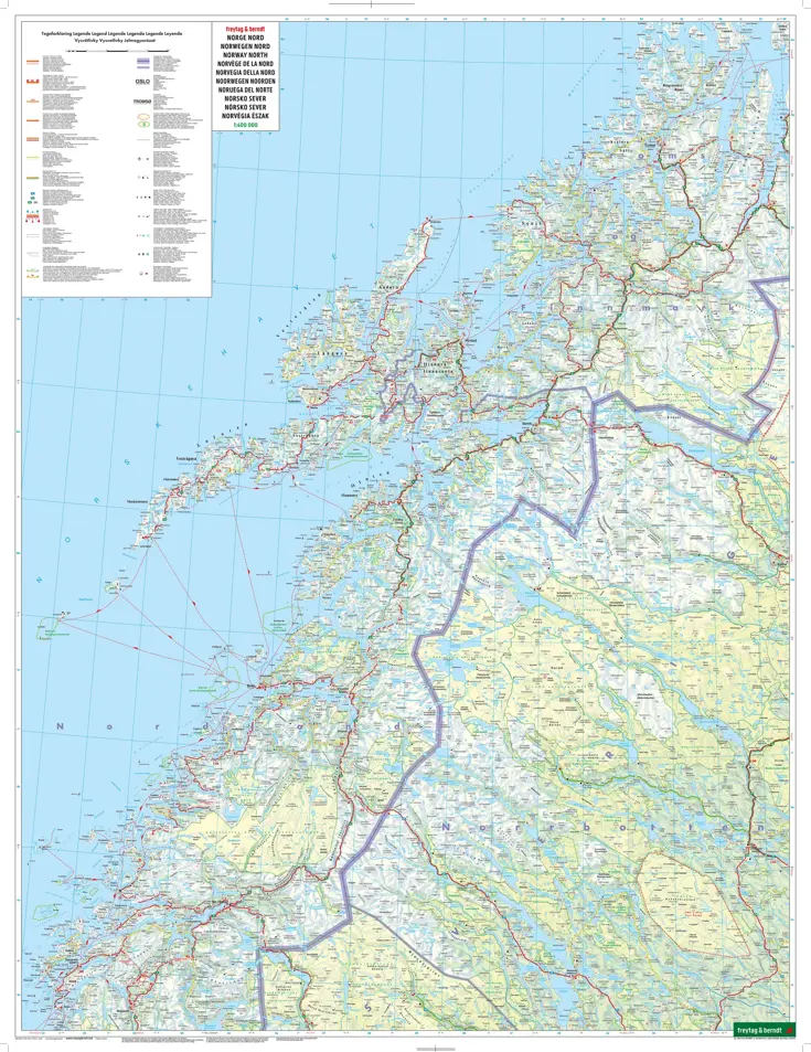 Wegenkaart Noorwegen 3 Noord