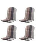 Nox - Kuipstoelkussen Hoge rug - Set van 4