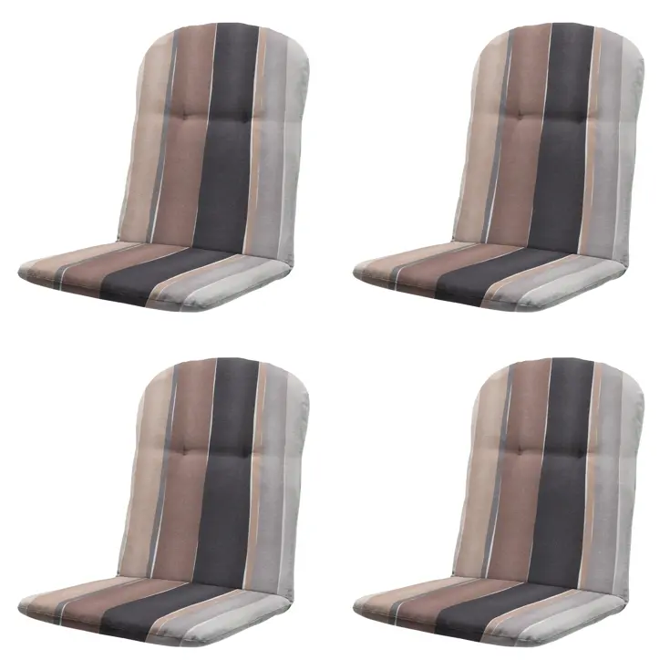 Nox - Kuipstoelkussen Hoge rug - Set van 4