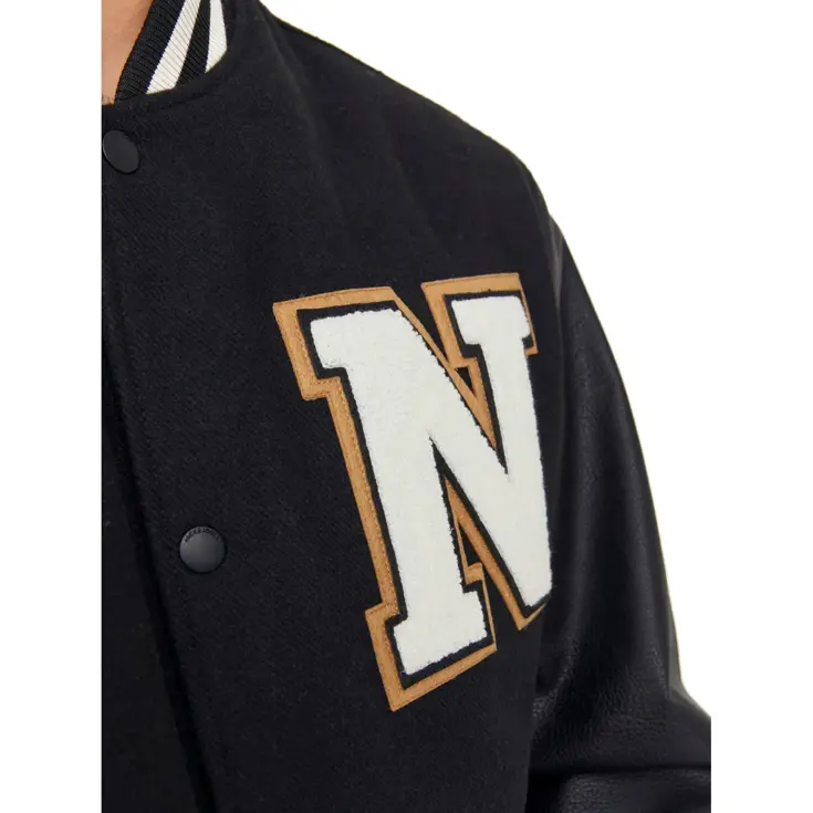 Heren College Wool Blend Bomber