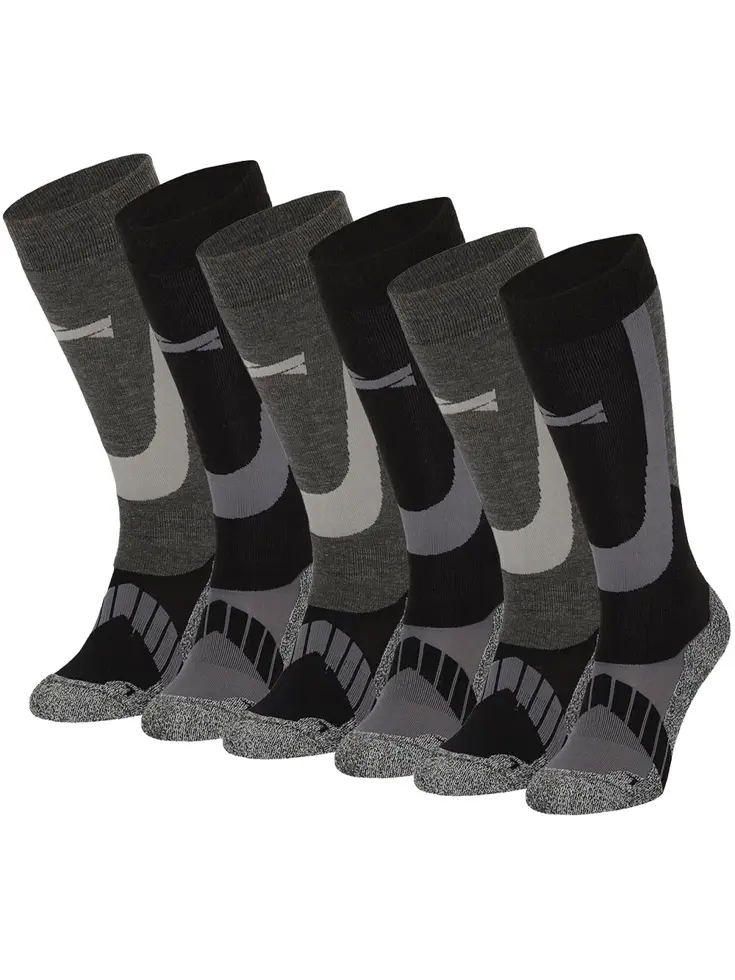 6 paar - Unisex - Skisokken