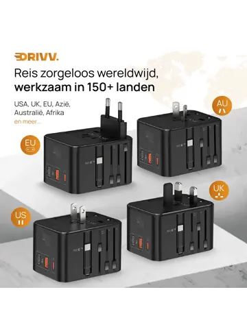 Universele Wereldstekker met kabel - 70W