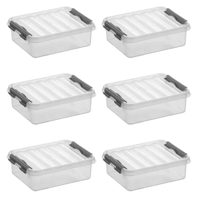 Q-line - Opbergbox - 1L - 6-delig