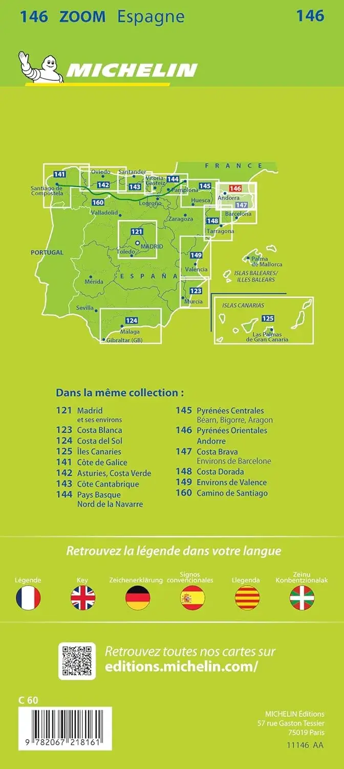 Kaart Zoom 146 Pyrenees Orientales - Andorra