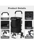 40L boodschappentrolley met trapwielen