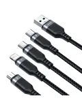 4-in-1 Multikabel - Zwart - Joyroom