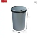 Twinga - Prullenbak + klepdeksel - 45L zwart