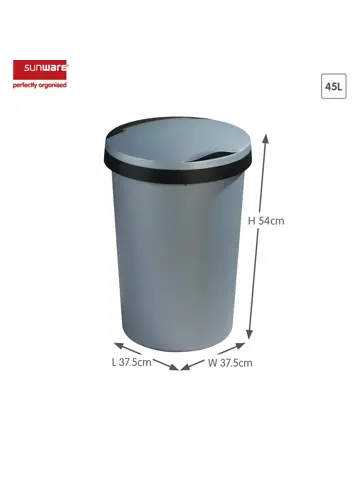 Twinga - Prullenbak + klepdeksel - 45L