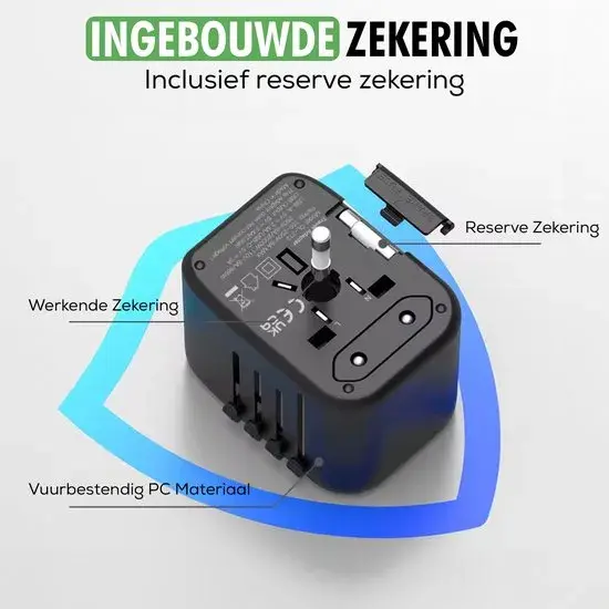 Wereldstekker – Universele Reisadapter met USB