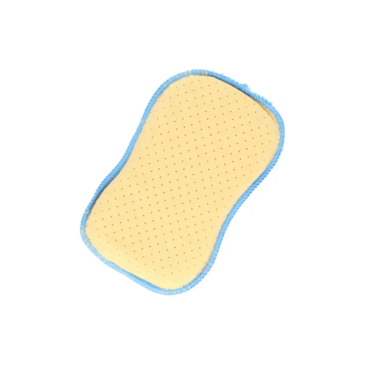 2 in 1 spons met microvezel en zeem 17x10 cm
