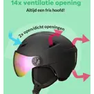 GO-OFF skihelm - afneembare oorkappen