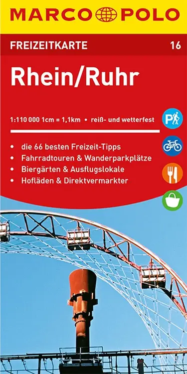 Toeristische kaart FZK 16 Rhein - Ruhr