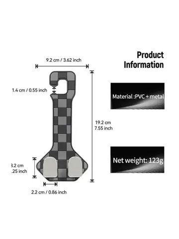 2x Auto Hoofdsteun Haak Duo