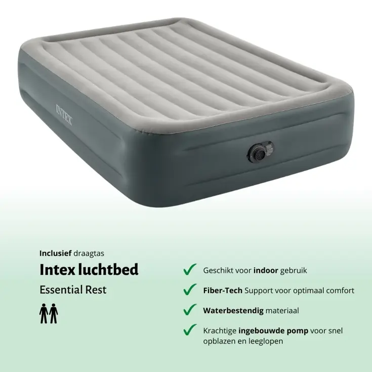 Luchtbed - Intex - 2P - 152x203 + Pomp