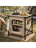Camping opbergkast met blad