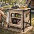 Camping opbergkast met blad