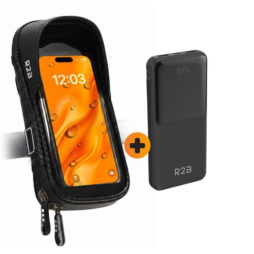Telefoonhouder Fiets +Powerbank 10000 mAh