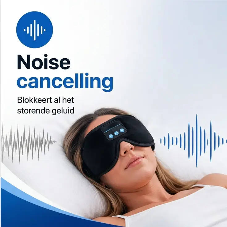 Slaapmasker Bluetooth 3D - Traagschuim Luxe