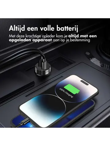 Autolader - 1x USB-C & 1x USB - 65W