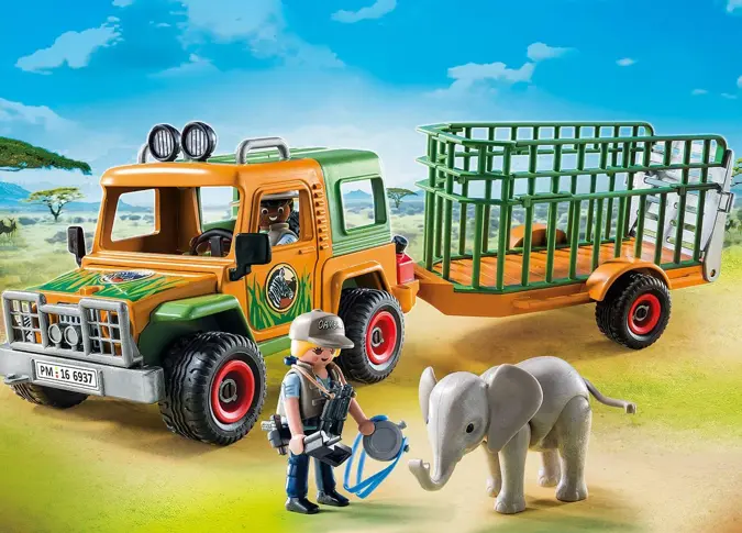 PLAYMOBIL® Ranger Terreinwagen met Olifant 6937