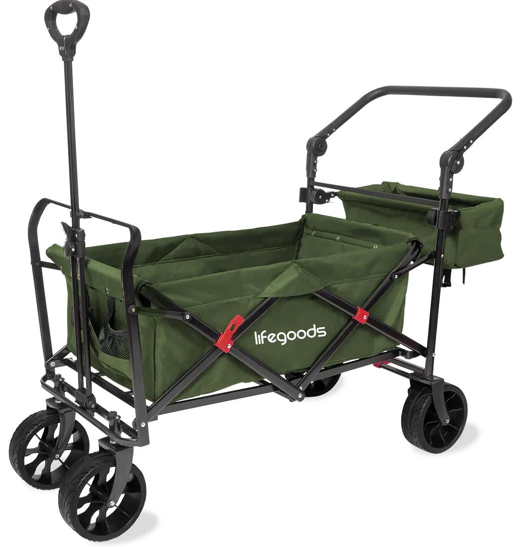 Lifegoods  Bolderkar  Tot 120KG  90L  Groen