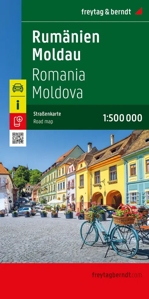 Wegenkaart Roemenië - Moldavië 2-zijdig