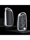 TPU Sleutelhoesje voor Peugeot zwart C3