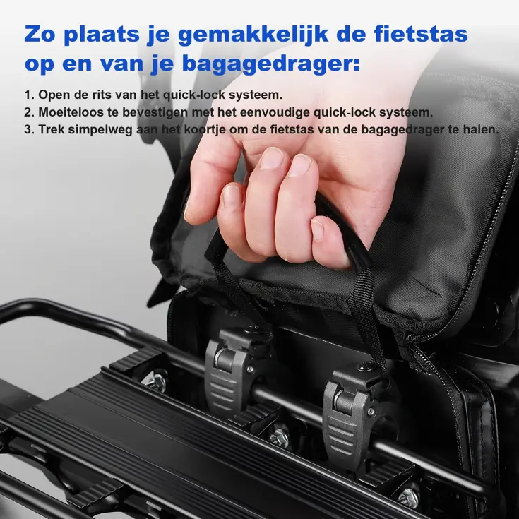 3-in-1 Waterdichte Rolltop Fietstas 20-26L