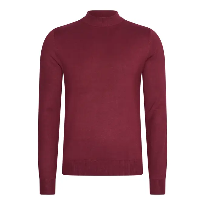 Heren Turtle Neck Trui Bordeaux Mario Russo