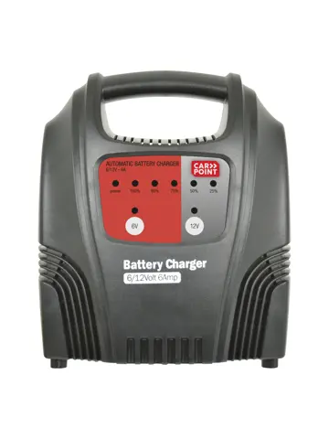 Automatische geïsoleerde acculader 6/12 Volt 6A