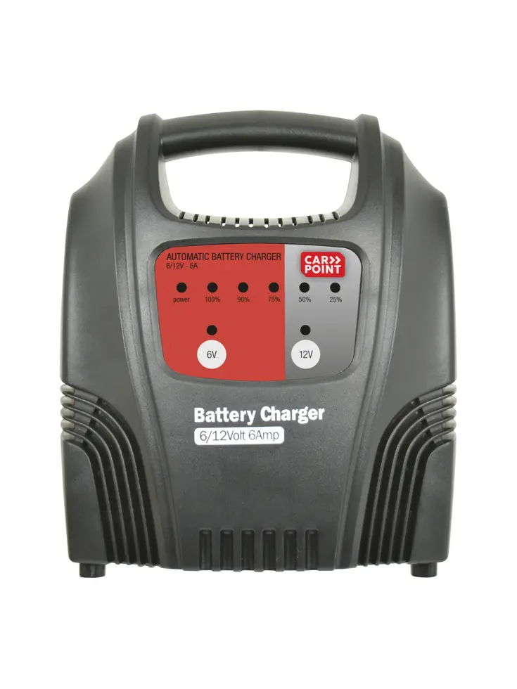 Automatische geïsoleerde acculader 6/12 Volt 6A
